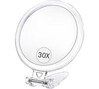 Magnifying Mirror,30x Hand Mirror With Handle,travel Magnifying Mirror With Double-sided 1x/30x Magnification,5 In Handheld Magnifying Mirror,foldable