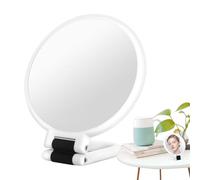 Magnifying Mirror, Round Double Side Tabletop Mirrors with Stand, 9.37 Inches Precision Makeup Tool & Foldable Design, Magnification Travel Glass for Outdoor Dressing, Home, Desk Use, and Travelers