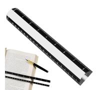 Magnifying Ruler - 8.6 Inch Acrylic Reading Aid | 2X Magnification Bar With Scale | Clear Book Page Bible Sheet Line Finder, Quilting Knitting Pattern Guide Map Stamp Instruction Manual Tool