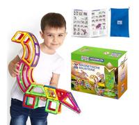 MAGNIKON Magnetic Building Blocks "The Dinosaur" - Magnetic Building Set 65 Pieces, Magnetic Building Blocks, Ideal as a Construction Toy to Promote Creativity and Motor Skills, Toy for Children from