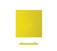 MagniPlan Magnetic Glass Wipe Board for Office, Meeting Room, Classroom, Home Office, Playroom and Bedroom - 450mm x 450mm - Yellow