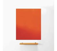 MagniPlan Magnetic Glass Wipe Board for Office, Meeting Room, Classroom, Home Office, Playroom and Bedroom - 900mm x 600mm - Orange