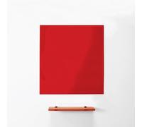 MagniPlan Magnetic Glass Wipe Board for Office, Meeting Room, Classroom, Home Office, Playroom and Bedroom - 600mm x 450mm - Red