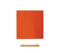 MagniPlan Magnetic Glass Wipe Board for Office, Meeting Room, Classroom, Home Office, Playroom and Bedroom - 450mm x 450mm - Orange