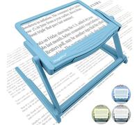 MagniPros 5X Large LED Hands-Free Full Page Magnifying Glass with Detachable Stand & 3 Stepless Color Modes to Reduce Eye Strain, Ideal for Reading Small Prints, Crafting, Low Vision & Seniors