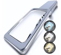 MAGNIPROS 6X Large Illuminated Magnifying Glass - Anti-Glare, Dimmable LED Light, Perfect for Reading & Inspection - Ideal for Seniors with Macular Degeneration & Low Vision - Enhanced Visual Clarity
