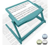 MagniPros See Things Differently 5X Large LED Full Page Magnifying Glass w/Collapsible Hands-Free Stand & 3 Color Modes to Reduce Eye Strain，Ideal Reading Small Prints，Crafting，Low Vision & Seniors