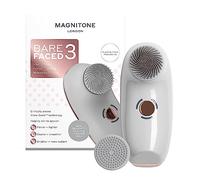 MAGNITONE BareFaced3 Vibra-Sonic Facial Cleanse + Massage Brush | Rechargeable Electric Face Brush, Skin is Firmer, Tighter, Clearer, Smoother & Radiant, Deep Cleanse + PulseLift Massage