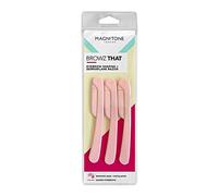 Magnitone Browz That - Eyebrow Shaping Dermaplane Razor - Precision Hair Removal - Removes Hair, Exfoliates, Shapes Eyebrows, Removes Dead Skin Cells, Stainless Steel Blade - Pink (3pk)