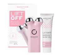 MAGNITONE Lift Off Microcurrent Facial Toning Device, Pink, USB Rechargeable, with Prepare + Glide Superconductive Gel 60ml at Home face Lift (Pink)