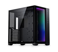 MagniumGear (MG-NE620QI_DBK02) NEO Qube 2 IM, Dual Chamber ATX Mid-Tower, Digital-RGB Infinity Mirror Front Panel, Front I/O USB Type C, Tempered Glass Panels, Black