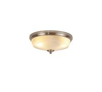 Magnolia 2 Light Flush Ceiling Light - Satin Nickel with Clear Prismatic Glass