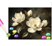 Magnolia 5D Diamond Art Kits Adults 12x16 Inch Diamond Art Kit for Beginners, DIY Full Drill Diamond Painting Gem Art and Crafts, for Gift Home Wall Decor 10602