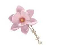 Magnolia Flower Hair Clip with Shining Pearls Decors | Hair Accessory Great for Formal and Casual Event, Various Hairstyles and Occasion, Music Festival Dressingup