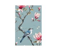 Magnolia Flower Light Switch Cover Plate, Chinese Bird Decorative Wall Plate, Easy to Install, Outlet Cover for Home Office Kitchen Apartment