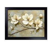 Magnolia Flower Portrait | Lap Tray with Padded Cushion, Portable Surface with Bean Bag Base, Perfect Surface for Working, Crafting, TV Eating and Laptop Use