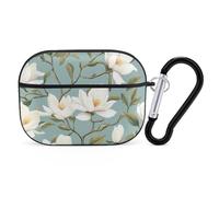 Magnolia Flower Printed Bluetooth Earbuds Case Colorful Wireless Headphones Covers Compatible With AirPods Pro 2