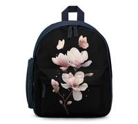 Magnolia Flower with Butterfly Cute Mini Backpack for Women Men Lightweight Shopping Travel Daypack 12.6 In Small Bag