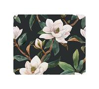 Magnolia Flowers Gaming Mousepad Beautiful Watercolor Art Leaf Beanch Bud Mouse Pad Mouse Mat for Computer Desk Laptop Office 11.8" x 9.8" Non-Slip Rubber
