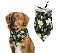 Magnolia Flowers Pet Triangle Bandana Soft Puppy Scarfs Dog Cat Gifts for Small Medium Pets