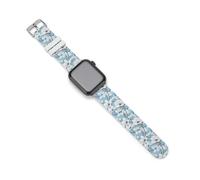 Magnolia Flowers Watch Bands Replacement Silicone Straps Sport Wristbands Compatible for Apple Watch 42mm/44mm