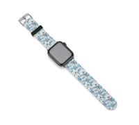 Magnolia Flowers Watch Bands Replacement Silicone Straps Sport Wristbands Compatible for Apple Watch 42mm/44mm