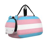 Magnolia Fresh Leaves Canvas Tote Bag for Girls Gradient Fresh Leaves for Weekend Travel with Shoulder Strap for Kids, Transgender Pride Flag Format, Classic