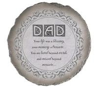 Magnolia Garden 10-Inch Dad Memorial Decorative Stepping Stone - Your Life was A Blessing Resin Garden Tile - Father Sympathy & Bereavement Outdoor Accent