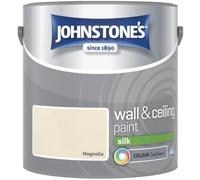 Magnolia Johnstone’s Wall & Ceiling Silk Paint 2.5L - Smooth Silk Finish, Excellent Coverage, Quick Dry, Low Odour Interior Paint for Walls & Ceilings