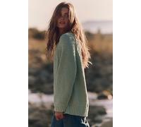 Magnolia Knit Pullover at Free People in Cameo Green, Size: Large - female