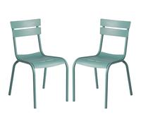 magnolia light outdoor blue aluminium side chairs in pair