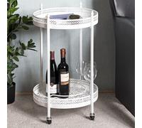 magnolia metal drinks serving trolley in white