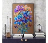 Magnolia Paint by Numbers for Adults, Painting by Numbers Butterfly Pattern Design DIY Color Oil Painting with 3 Paintbrush and Acrylic Paints for Room Decor, Gifts for Women 40x50cm -bby250661