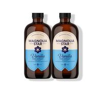 Magnolia-Star Pure Vanilla Extract, 16 oz., Made from Hand-Selected Madagascar Bourbon Beans, Non-GMO and Gluten-Free Baking Vanilla (8oz. Bottles, 2 Ct)