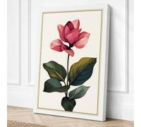 Magnolia Study Botanical Canvas Wall Art Print 24x16 Inch | White