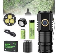 Magnolight Flashlight, Magnolight LED Super Bright Flashlight Set, Magnolight Flash Light Rechargeable, High Powered Five Different Light Rechargeable Torch Light (Set B)