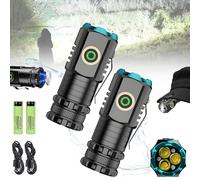Magnolight Rechargeable Mini Flashlight - Portable LED Super Bright With Pocket Clip (2PCS)