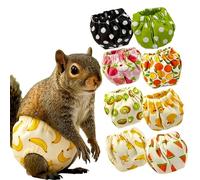 Magnoloran 2PCS Washable Squirrel Diapers - Reusable Small Pet Diapers with Strong Hook and Loop Leak-Proof Urine Wet Pants with Adjustable Waistline for Squirrel,Rat,Groundhog-Orange&Peach,M