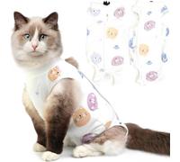 Magnoloran Cat Recovery Suit for Female Cats, Post-Surgery Recovery Shirt, Anti-Lick Abdominal Wound Protector, Pet Onesie for Post-Operation, Anti-Shedding, Spay, Weaning and Skin Problems-Kitty,M