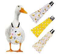 Magnoloran Chicken Diapers for Hens, Roosters, Diapers for Ducks, Ducklings, Reusable Pet Diaper with Bow Ties Waterproof Poultry Nappies for Geese Pet Ducks-Swimming Duck,M
