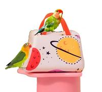 Magnoloran Warm Bird Nest House Plush Birds Hut Bed Hanging Hammock Sleeping Bed Bird Snuggle Cave Hanging Tent for Parrot Parakeet Cockatiel Conure African Grey Macaw-Planet