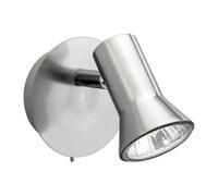 Magnum 1 Light Single Spot (Switched) Brushed Steel GU10 Netlighting Grey One Size