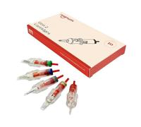 Magnum Gen 2 Straight Magnum Tattoo Needle Cartridges, 10pcs - Long Taper M1 Cartridges for Colour Packing and Gradiants - Triple Stabilisation, Safety Membrane (1207M1)