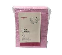 Magnum Lap Cloths (Dental Bibs) 125pcs - Durable, Tear-Resistant Drapes for tattooing, PMU, or Salon Use - 2-Ply Paper Layer & Waterproof Plastic Backing for Surface Protection & Hygiene (Pink)