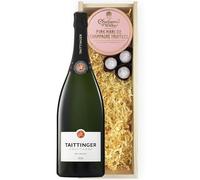 Magnum of Taittinger Brut Reserve Champagne and Pink Marc De Charbonnel Truffles Magnum Box 150cl 12.5% abv
