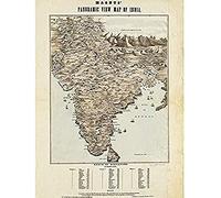 Magnus 1857 Panoramic Map India Distances Unframed Wall Art Print Poster Home Decor Premium