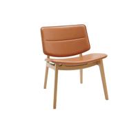 Magnus Olesen Freya Armchair Oiled Oak/Upholstered seat/Front Upholstered Back Cognac Hero 42528