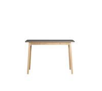Magnus Olesen Freya Desk Solid Oak Lacquered/Black Linoleum 4023 Forbo