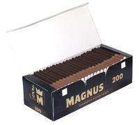Magnus Terra Brown Cigarette Tubes 200 Pack - Long 22mm Filter, Regular Size 84mm, Premium Quality European Made Tubes