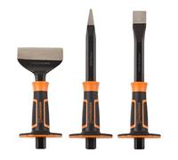 Magnusson DT15 3-piece set - brick chisel, pointed chisel and flat chisel in chrome vanadium steel with impact guard.